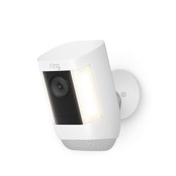 Ring Spotlight Cam Pro, Battery | 3D Motion Detection, Two-Way Talk with Audio+, and Dual-Band Wifi (2022 release) - White