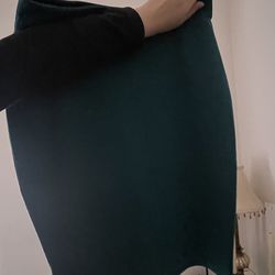Dark Turquoise Pencil Skirt 