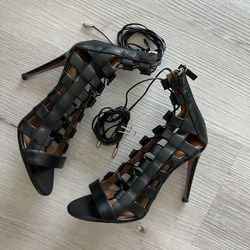 Aquazzura Leather Cage Heels 36.5 