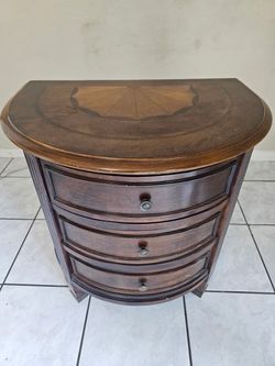 Curved Wooden Nightstand