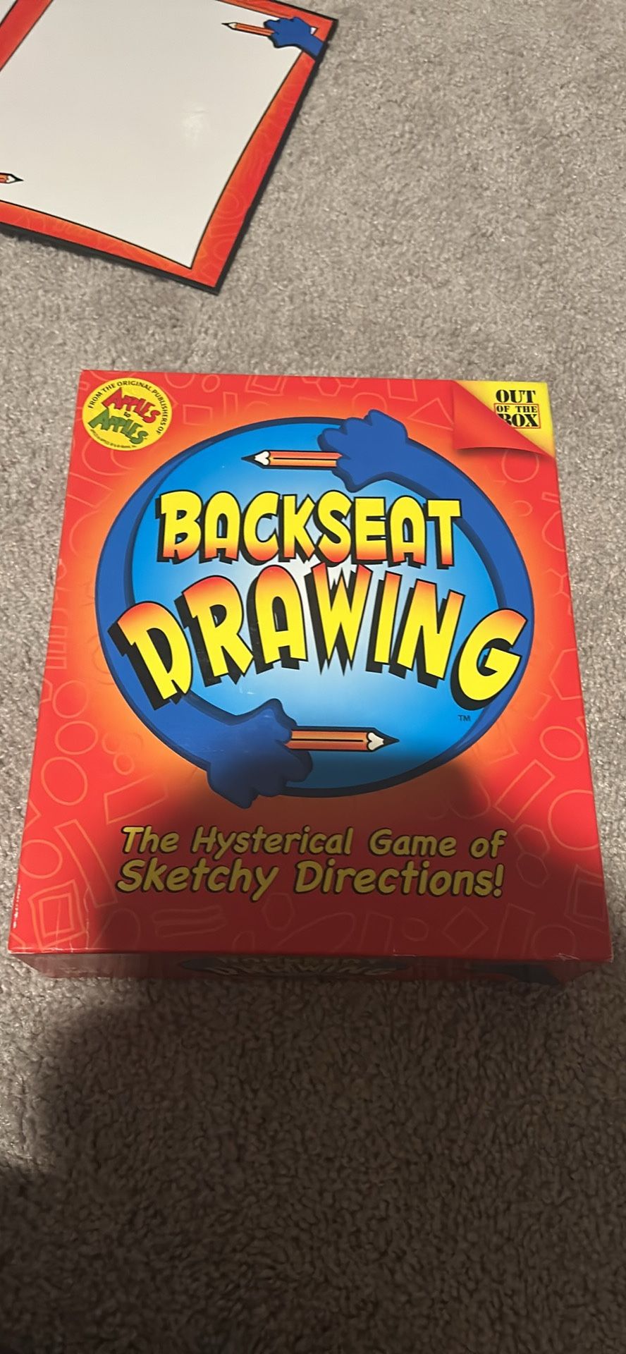 Backseat Drawing Board game
