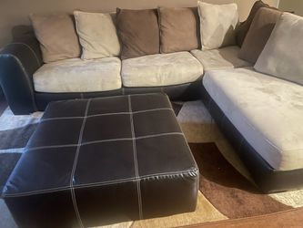 Oversized Sectional + Ottoman + Swivel Chair + Rug  -   MOVING SALE
