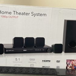 RCA DVD Home Theater System with HDMI 1080p Output 8 pc Box