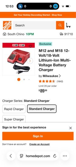 Milwaukee M12/M18 Multi-Voltage Battery Charger