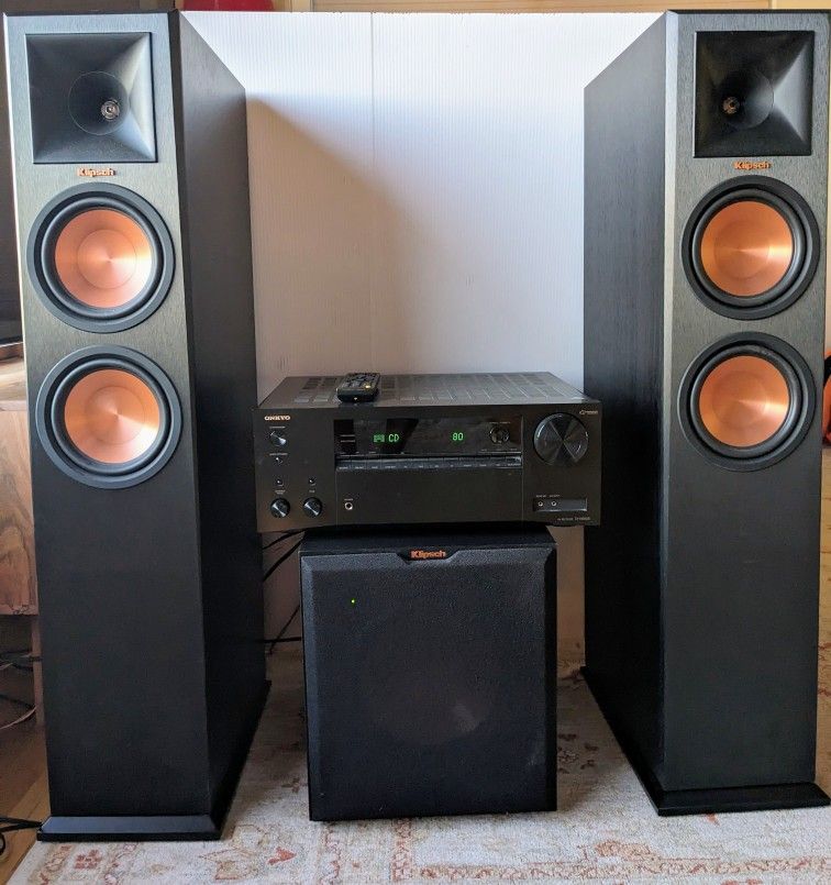 Klipsch Sounds System With Subwoofer & ONKYO Amplifier