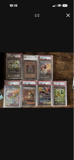 Pokemon and yugioh PSA and Beckett graded cards