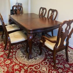 New square dining table with 6 chairs