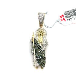 10KT Yellow Gold St Jude Diamond Pendant 6.56g 1.15CTW 182725/2