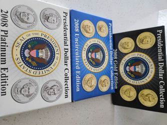 GOLD, PLATINUM & BU 2008  Presidential Coin Set - 6