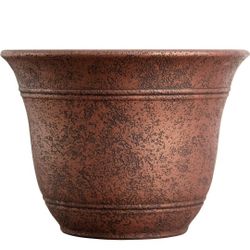 Sierra Round Self-Watering Pot - Lightweight Plastic Planter for Herbs & More 10"