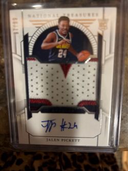 Jalen Pickett National Treasures Rookie Auto Patch Card /99