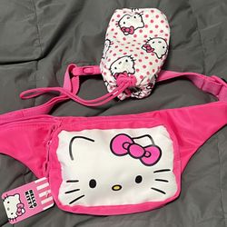 Hello Kitty Fanny Pack /Crossbody/Waist-Bag With Bottle Holder 