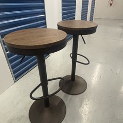Perfect Condition  Vinyl Wood Stool 