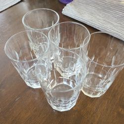 Vintage Etched Glasses Tumblers 