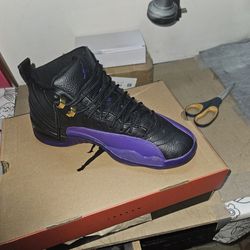 Jordan 12s Purple An Black