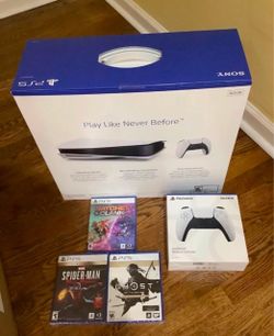New Disc Version Console + Extra Controller & 3 Games