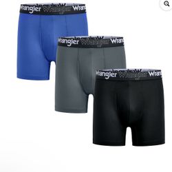 Wrangler Black Performance Boxer Briefs 3-Pack Size L