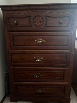 Tall Wood Chest of Drawers Dresser