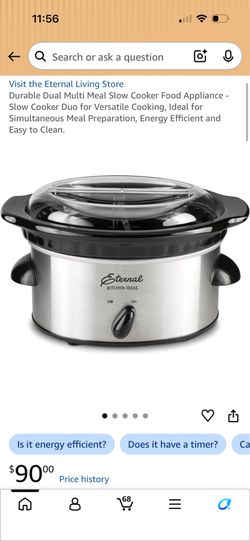 Eternal living dual slow cooker