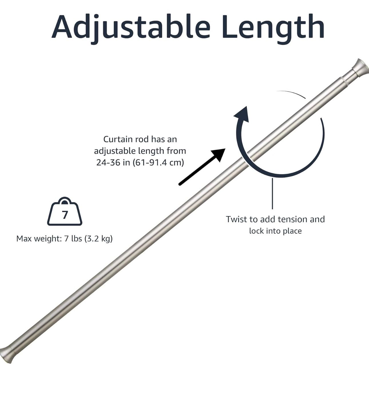 Amazon Basics Shower Rod