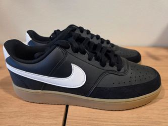 Nike Court Vision Low - Black/Gum Sole - Men's 10 - Brand New In Box
