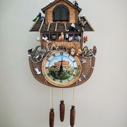 Noah's Ark Cuckoo Clock Limited Edition Bradford Exchange RARE #0769