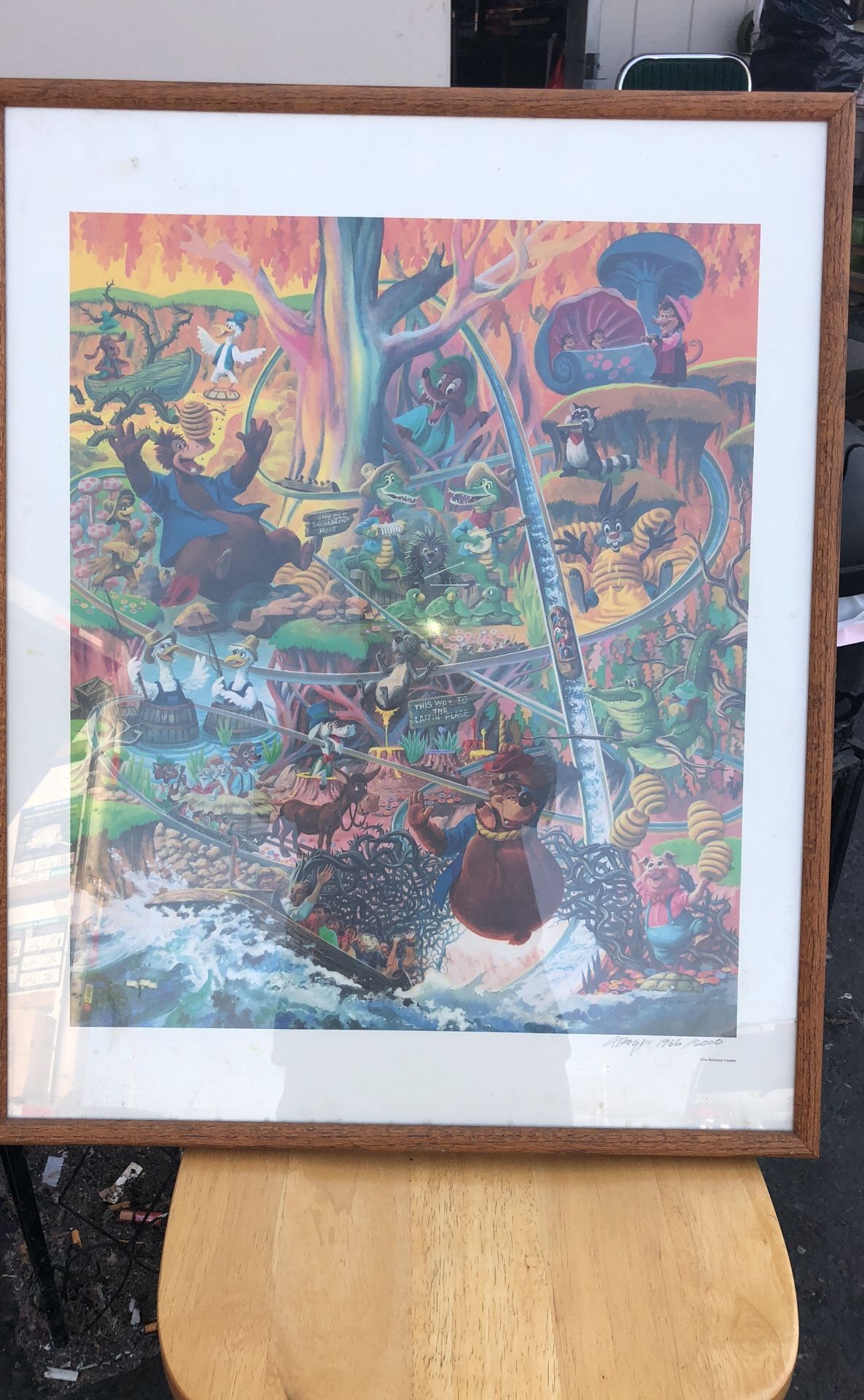 THE LAFFIN PLACE BY CHARLES BOYER LIMITED EDITION LITHOGRAPH SPLASH MOUNTAIN DISNEYLAND