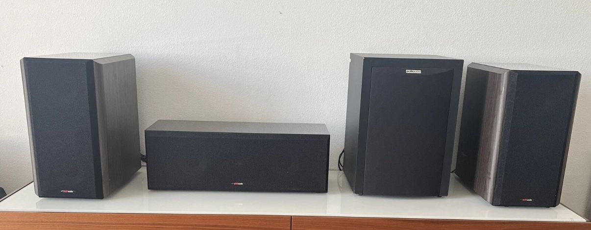 Polk Lsi9 High End Stereo Speakers And Central Channel Subwoofer