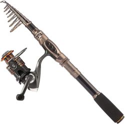 Fishing Rod and Reel - 6.8 Feet Expandable Fishing Pole with Reel