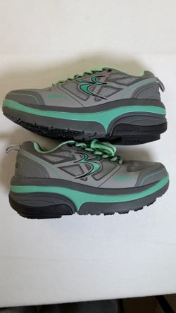 Gravity Defyer G-Defy Ion Womens 7.5 Walking Shoes Gray Teal Sneaker