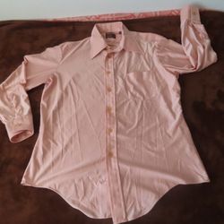 VTG 70s Manhattan Super Knit DISCO Club pink QIANA Nylon 16/32-33 L