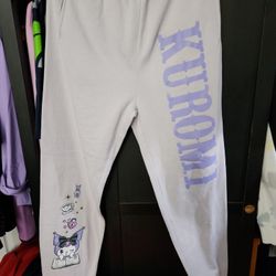 New Kuromi Fleece Lining Pants / Purple Sanrio Characters Kawaii from Japan New [Size M $22