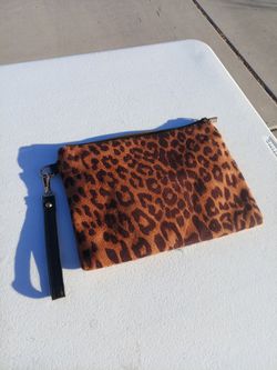 Leopard Zippered Clutch
