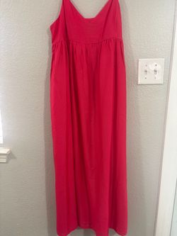 Pink Sleeveless Maxi Dress