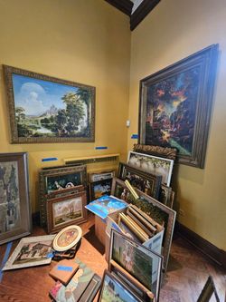 FRAMED ARTWORK and MISC FROM LARGE ESTATE
