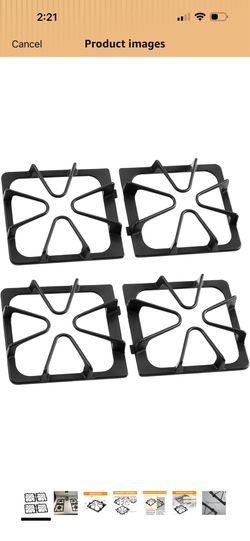 Upgraded W10447925 Stove Grates Replacement for Whirlpool Gas Stove Parts Top Burner Grate, 8.3x9’’ Kenmore Maytag Amana Inglis Kirkland Gas Range Coo