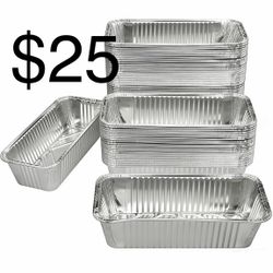 100 Pack 2 Lb Aluminum Loaf Baking Pans, 8.5” x 4.5” x 2.5” Heavy Duty Disposable Loaf Pans,Foil Bread Pans for Baking Holiday Treats Food Storage and