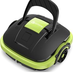 POOL CLEANER Cordless Robotic Pool Cleaner, Automatic Pool Vacuum, Powerful Suction, Dual-Motor, Ideal for Above/In Ground Flat Pool-Green&Black