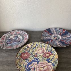 Vintage TOYO Japan Decorative Wall Plates – Set of 3