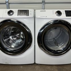 VERY NICE SAMSUNG WASHER AND ELECTRIC DEYER SET SUPER CLEAN 