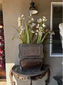 TABLE and ARTIFICIAL PLANTS