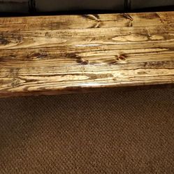 Handmade rustic coffee table w/hidden lighting