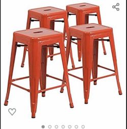 30 inch tall Metal stools outdoor or inside new in the box