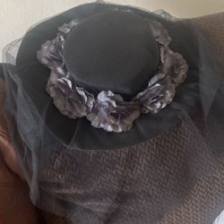 gothic veil hat
