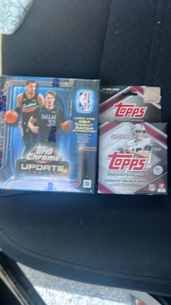 Topps Chrome NBA Update & Topps Football Card Box Bundle