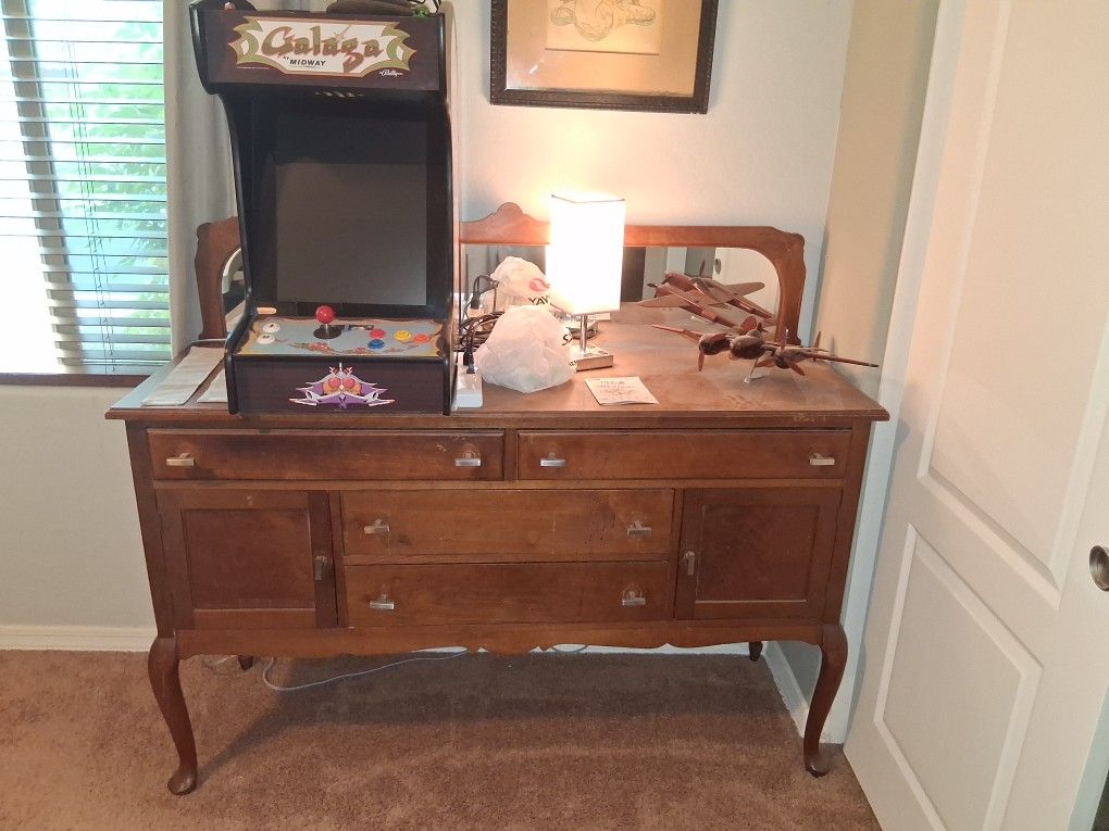 Antique Mirrored Dining Room Buffet