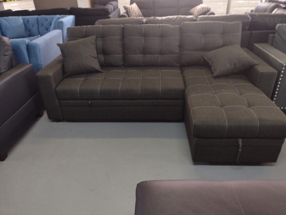 Sectional W/ Pull Out Bed & Storage