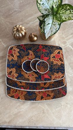 Placemats for 3 people with 3  coasters