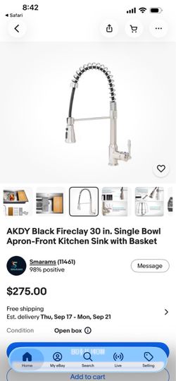 AKDY Spring Neck Kitchen Faucet with Pull-Down Sprayer
