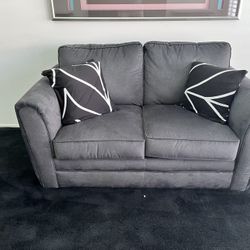 Grey Plush Couch